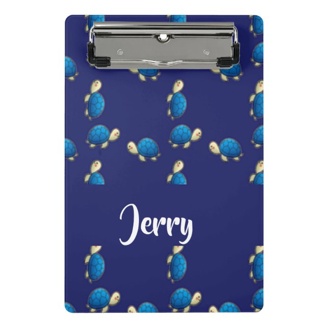 blue turtles mini clipboard (Front)