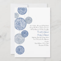 Blue Twine Globes Wedding Invitation