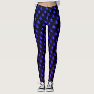 Blue twist leggings