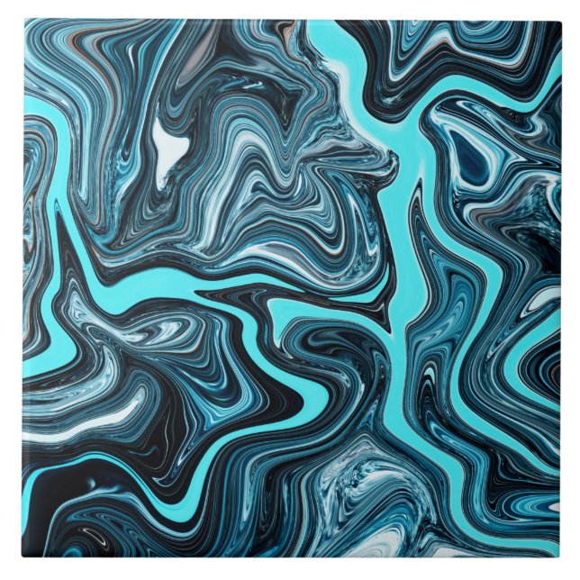 Blue Twist Marble Tile (Front)