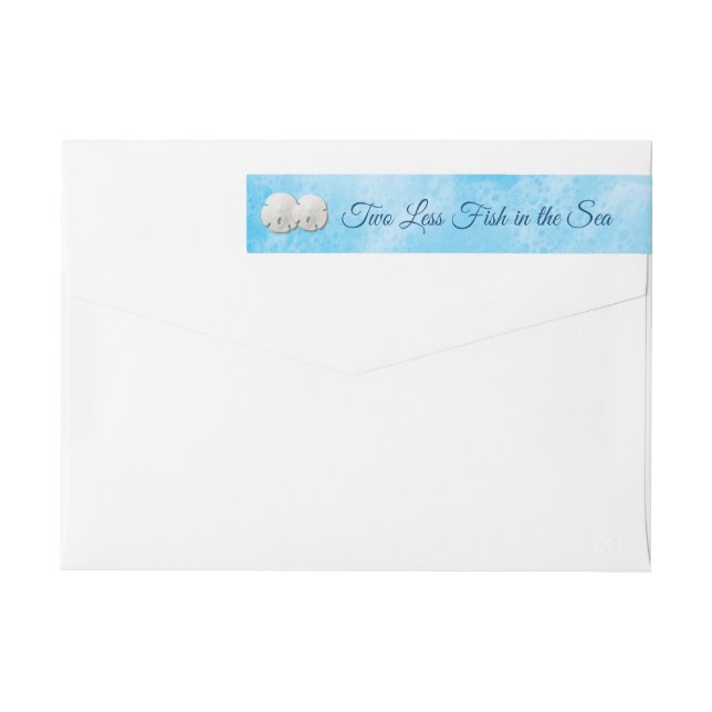 Blue Two Less Fish in the Sea Address Label (Back)