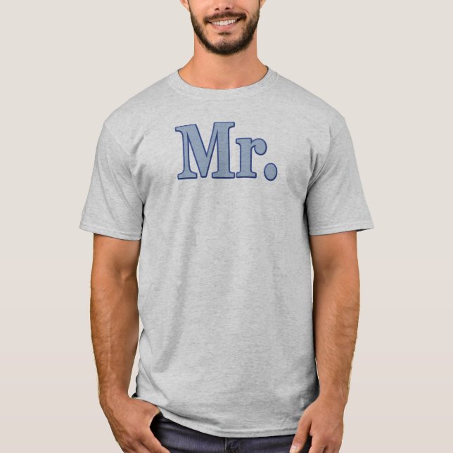 Blue Typography Design MR T-Shirt (Front)