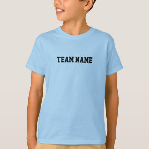 Blue typography Soccer team name number custom T-Shirt