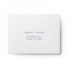 Blue Typography Wedding Return Address RSVP