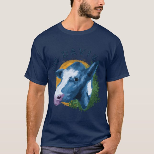 Blue UC Davis Cow T-Shirt (Front)