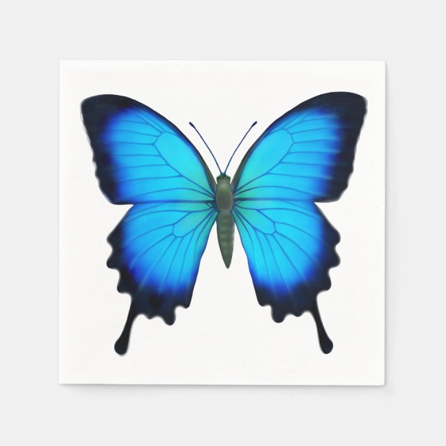 Blue Ulysses Butterfly Napkins (Front)