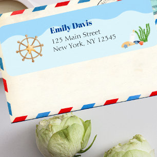 Blue Under the Sea Baby Boy Shower Ship Rudder