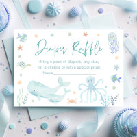 Blue Under the Sea Baby Shower Diaper Raffle