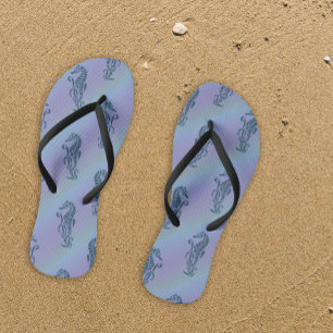 Blue Under the Sea Seahorses Jandals