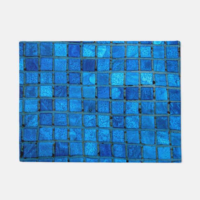 Blue Underwater Tiles Doormat (Front)