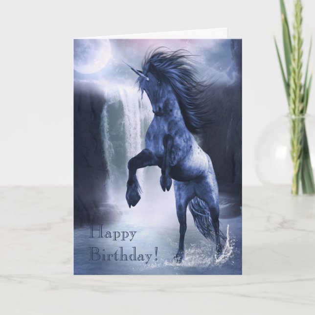 Blue Unicorn 1 Card (Front)