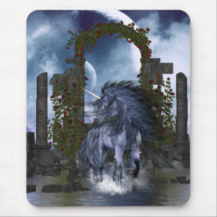 Blue Unicorn 2 Mouse Pad