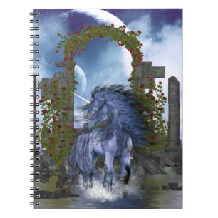 Blue Unicorn 2 Spiral Notebook