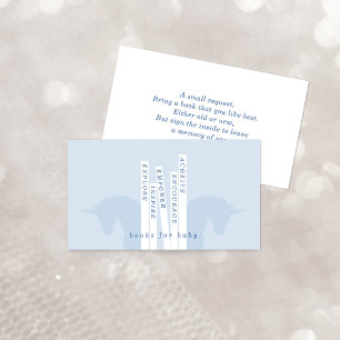 Blue Unicorn Bookends Books for Baby Enclosure Card