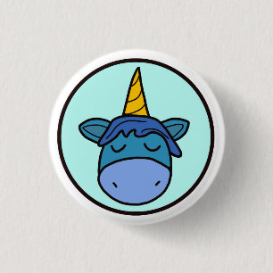 Blue Unicorn button