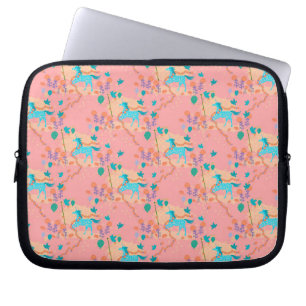 Blue unicorn laptop sleeve