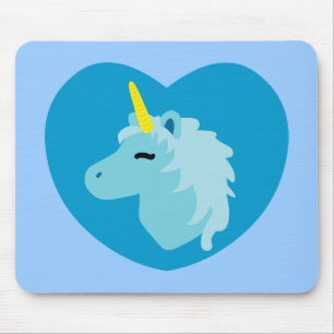 Blue Unicorn Mouse Pad