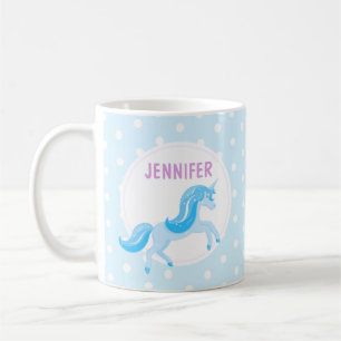Blue Unicorn Mug for Kids