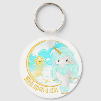 Blue Unicorn Po Key Ring
