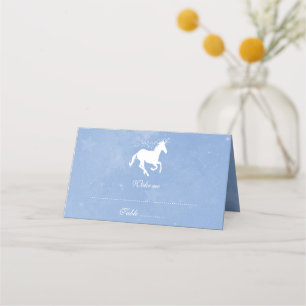 Blue Unicorn Reception Place Card