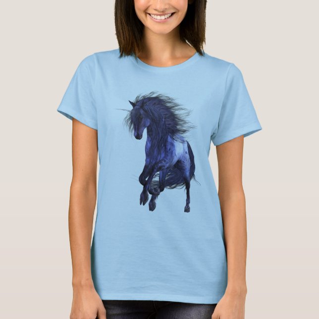 Blue Unicorn Woman Shirt (Front)