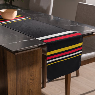 Blue Uniform Stripes Long Table Runner