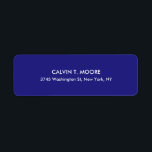 Blue Unique Special Professional<br><div class="desc">Represent yourself with this classical,  elegant return address label. This template can be customised to meet all professional occupations.</div>