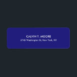 Blue Unique Special Professional<br><div class="desc">Represent yourself with this classical,  elegant return address label. This template can be customised to meet all professional occupations.</div>