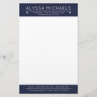 Blue Unisex Minimalist Modern Professional Stationery