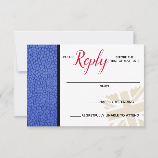 Blue United Kingdom Passport Response Card (Front)