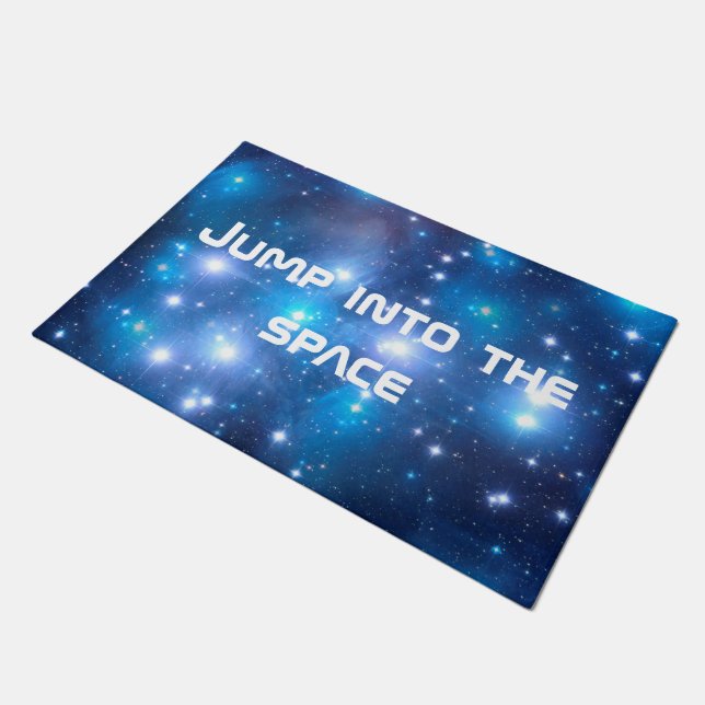 Blue Universe Stars + your ideas Doormat (Angled)