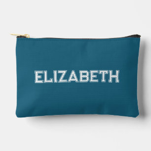 Blue University font monogram Accessory Pouch