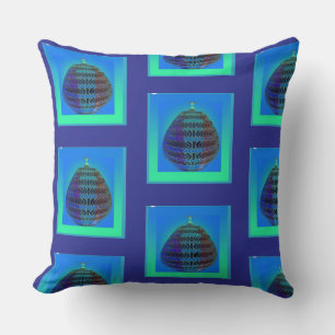 Blue Urn Decorative Cushion