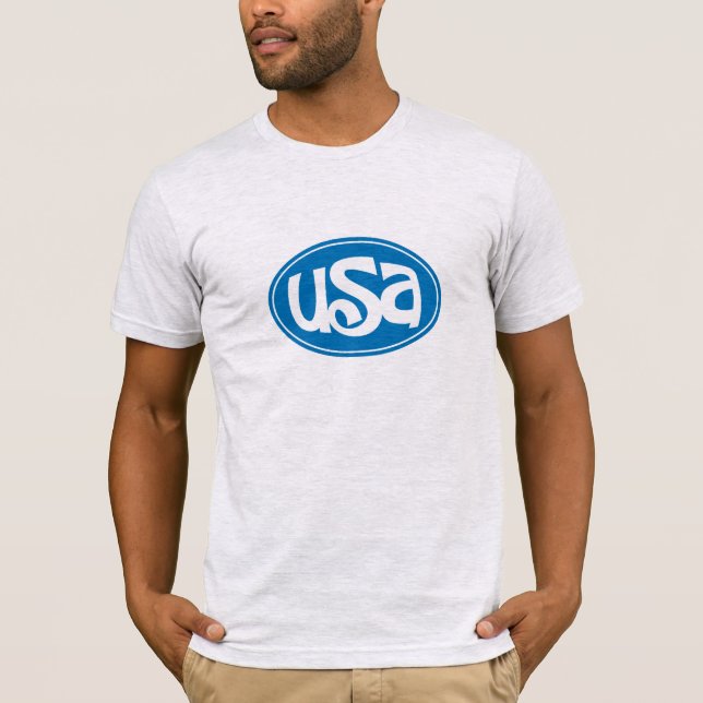 Blue USA logo T-shirt (Front)