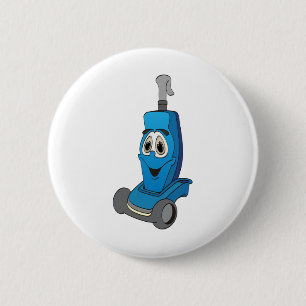 Blue Vacuum Cleaner 6 Cm Round Badge
