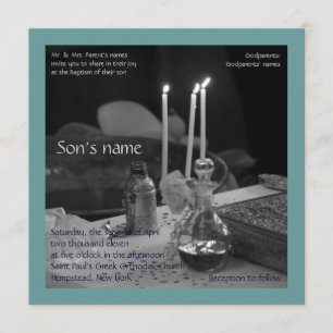 Blue Vaftisi Invitation