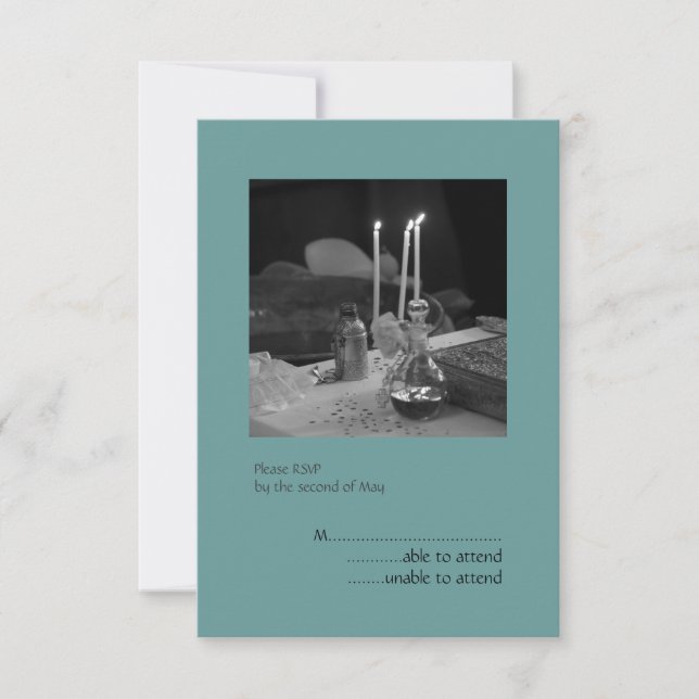 Blue Vaftisi RSVP Card (Front)