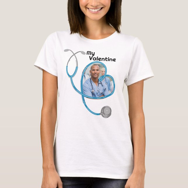 BLUE VALENTINE HEART STETHOSCOPE T-Shirt (Front)