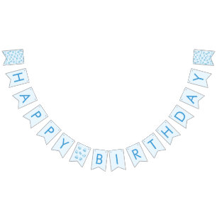 Blue Valentine Hearts Birthday Party Decor  Bunting