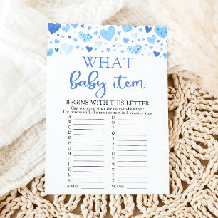 Blue Valentine What Baby Item Baby Shower Game Invitation