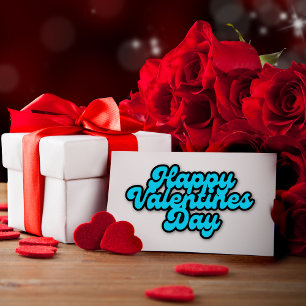 Blue Valentine's Day Font EX LARGE Sticker Sheet