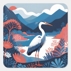 blue valley heron stickers