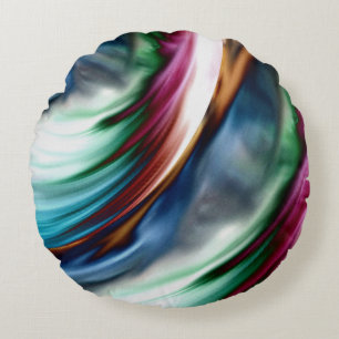 Blue Valley Whirlwind Rainbow Round Cushion