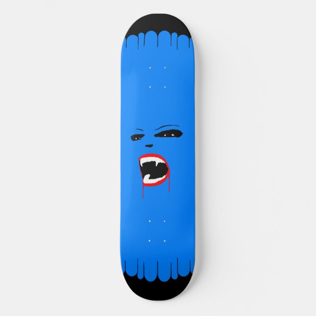 Blue Vamp Custom Skateboard (Front)