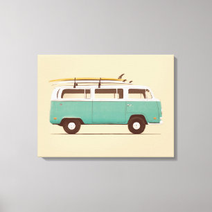 Blue Van   Florent Bodart Canvas Print
