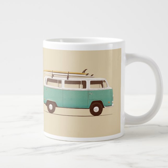 Blue Van | Florent Bodart Large Coffee Mug (Right)