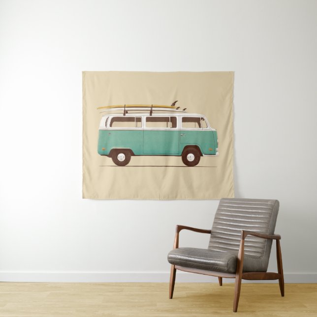 Blue Van | Florent Bodart Tapestry (In Situ (Horizontal))