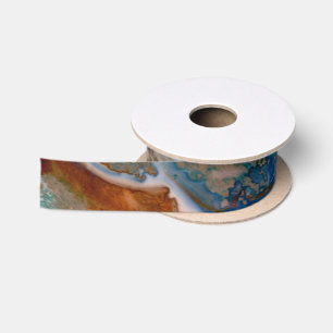 Blue Van Gogh Granite Satin Ribbon