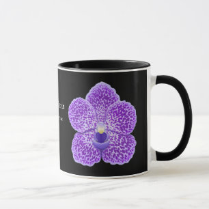Blue Vanda Orchid Flower Mug