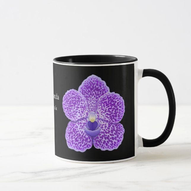 Blue Vanda Orchid Flower Mug (Right)